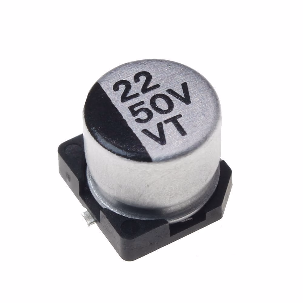 خازن الکترولیت اس ام دی 22 میکرو فاراد 50 ولت