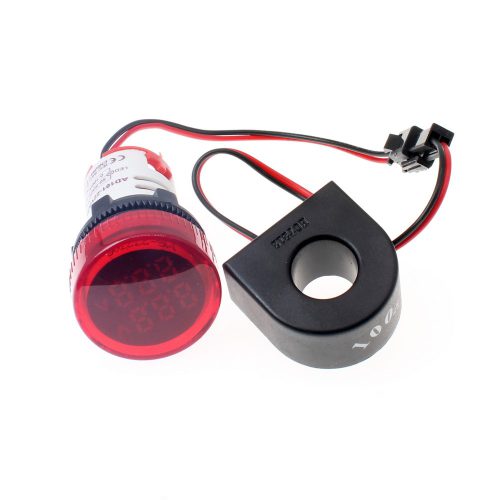 ولت متر و آمپر متر ac چراغ سیگنالی قرمز